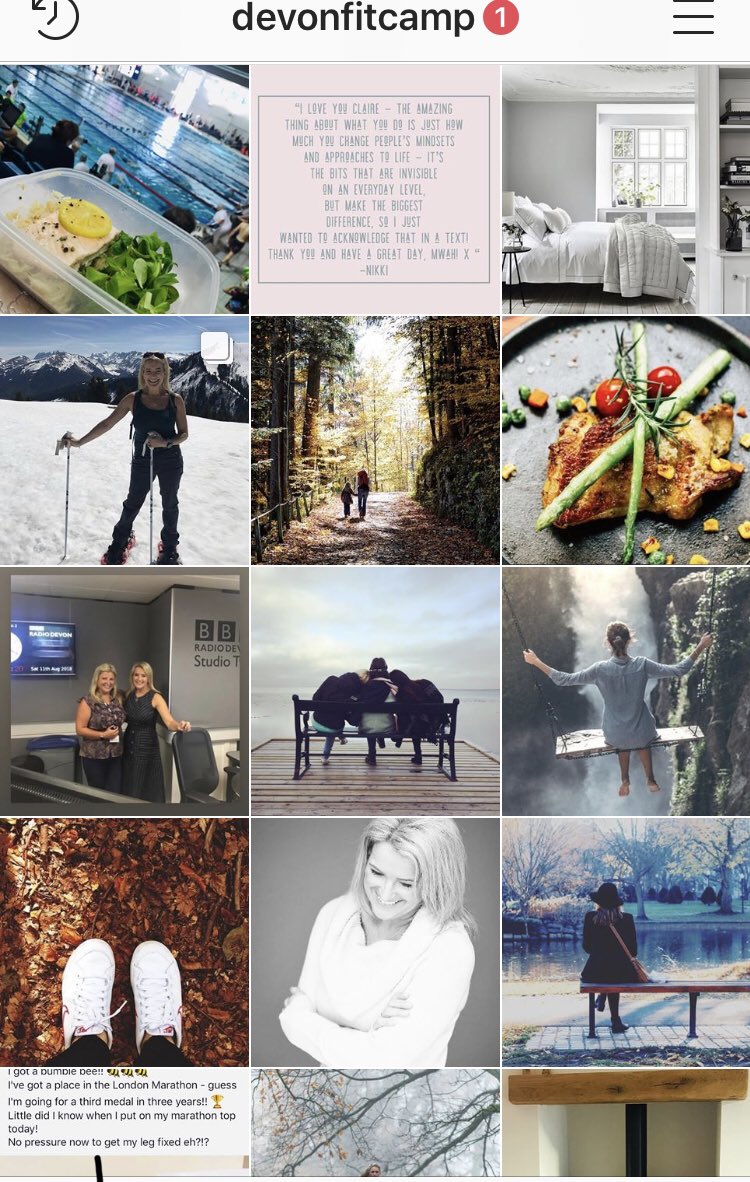 Claire_WOAM's tweet photo. Love instagram  ..? 
We’re on there too! 
Follow @devonfitcamp and you’ll see lots more behind the scenes stories about fun, food, fitness and focus! 
Plus a little bit more x https://t.co/W9ok7gEFlX