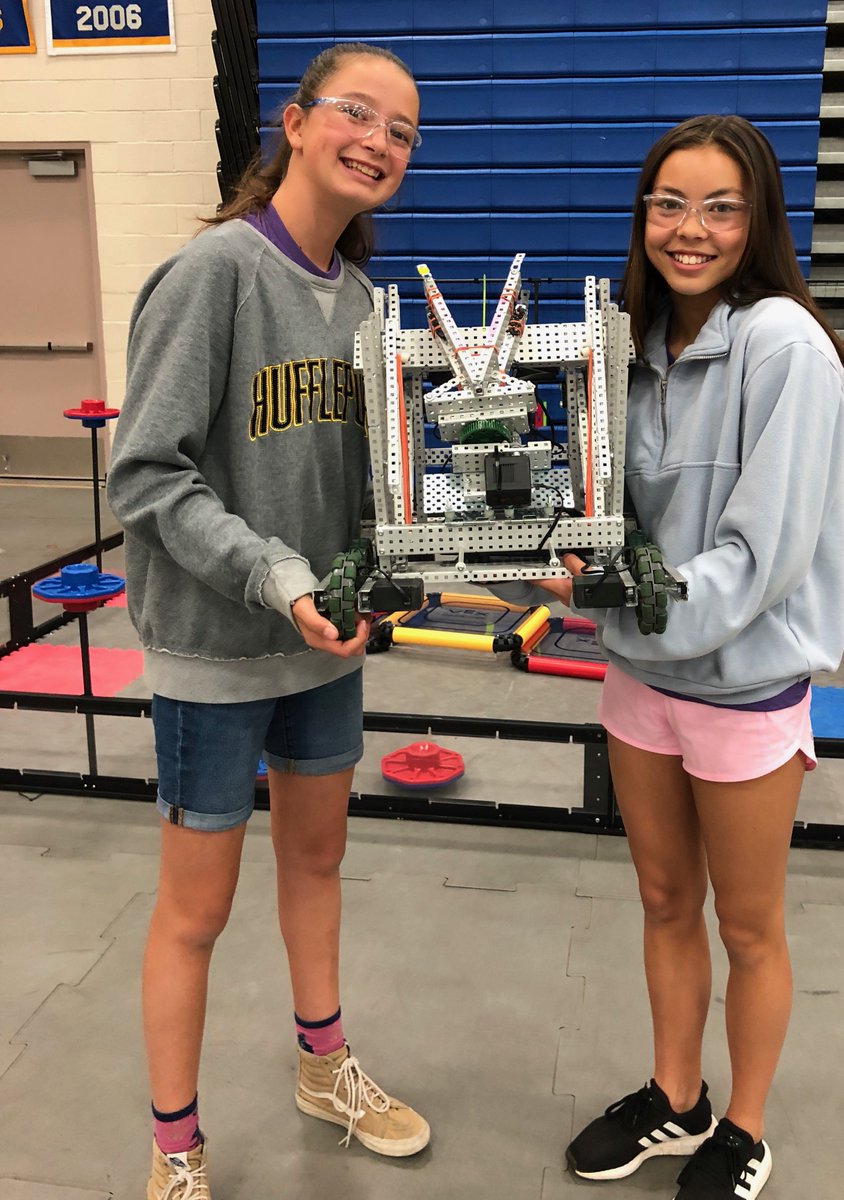 k_debest's tweet photo. Spending another Saturday at a VEX Robotics Competition was worth it when the girls team ended the day in 4th place! They also received the Build Award for a "well-crafted and constructed robot that efficiently uses mechanical and electrical components." @PegasusSchool https://t.co/NGV4jFb04k