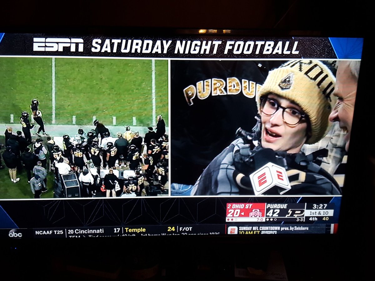 CJNeal24's tweet photo. "Unbelievable" -Tyler Trent #BoilerUp #OSUvsPUR https://t.co/LnLBsea4Uw