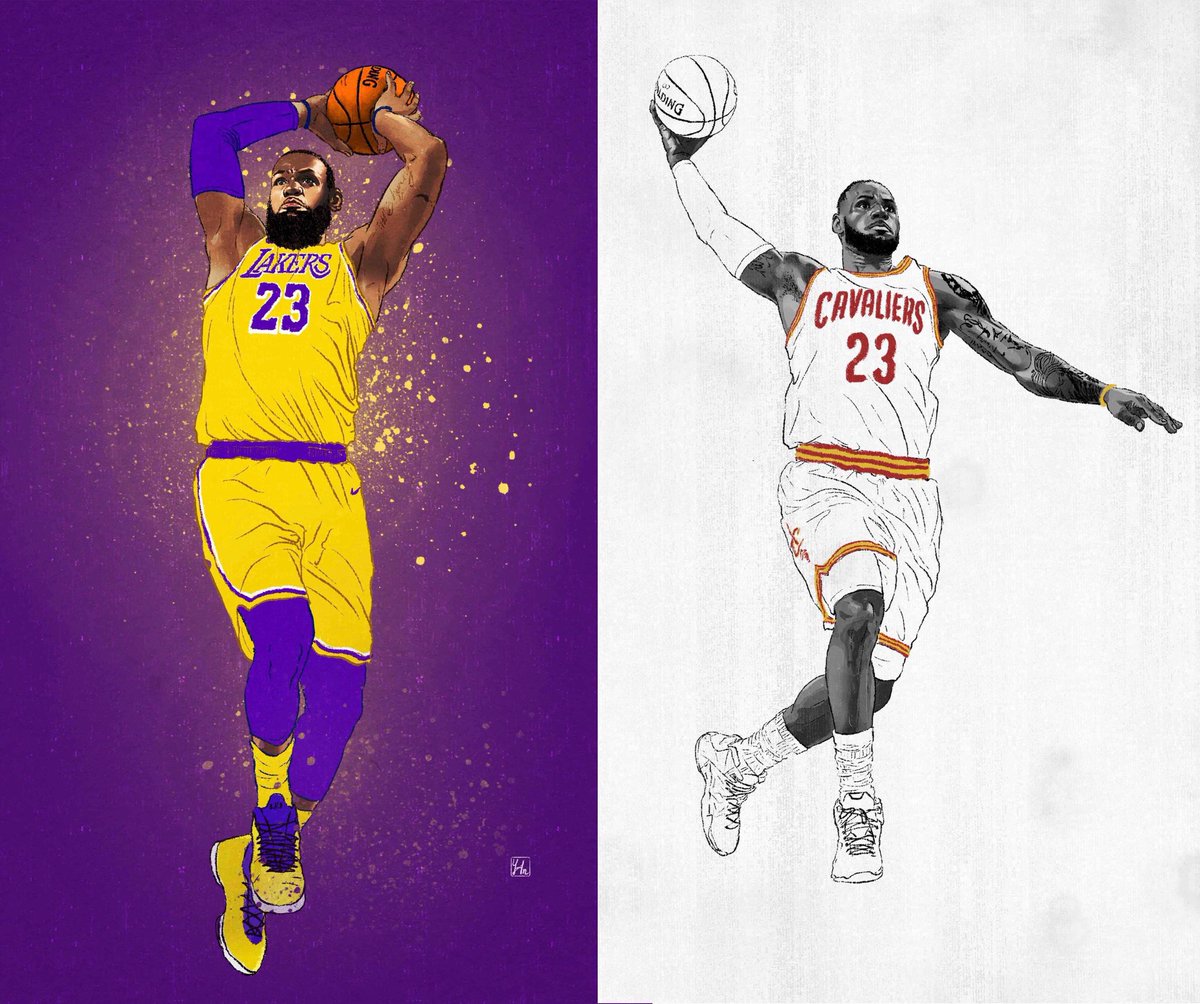 Yu Ming Huang 黃昱銘 From Theqarena To Staplescenter First Home Game For Kingjames As A Lakers Illustration Illustrator Art Artwork Lebronjames King Lakers Editorialillustration Artdirection Design Artdepartment