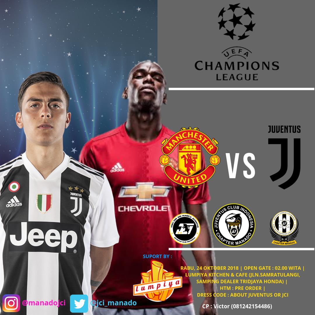 JCI_Manado's tweet photo. Info Nobar "UEFA Champions League"

📆 :  Rabu,24 Oktober 2018
🕰 : OPEN GATE  :02.00 WITA
📍 :  Lumpiya Kitchen &amp; Cafe (JL.Samratulangi) Samping  Dealer Tridjaya Honda.
💳 :  Pre Order
🕴 :  About Juventus / JCI
📳 : @victor_suak93 081242154486

#forzajuventus https://t.co/DSWsue3U4x