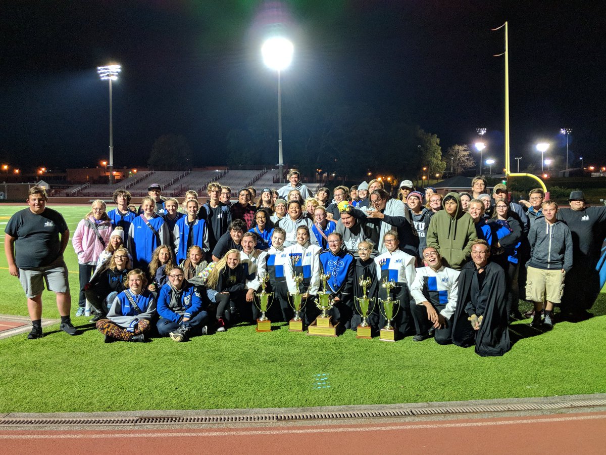 UCBlueDevilBand's tweet photo. What a spectacular night for the UCHS Blue Devil Band. Grand Champions Division A/AA, 1st Place Percussion class AA, 1st Place Music class AA, 1st Place class AA, 1st Place Visual Class AA. Great job by the kids and their dedicated leaders!!! https://t.co/8ZZLPAeu15