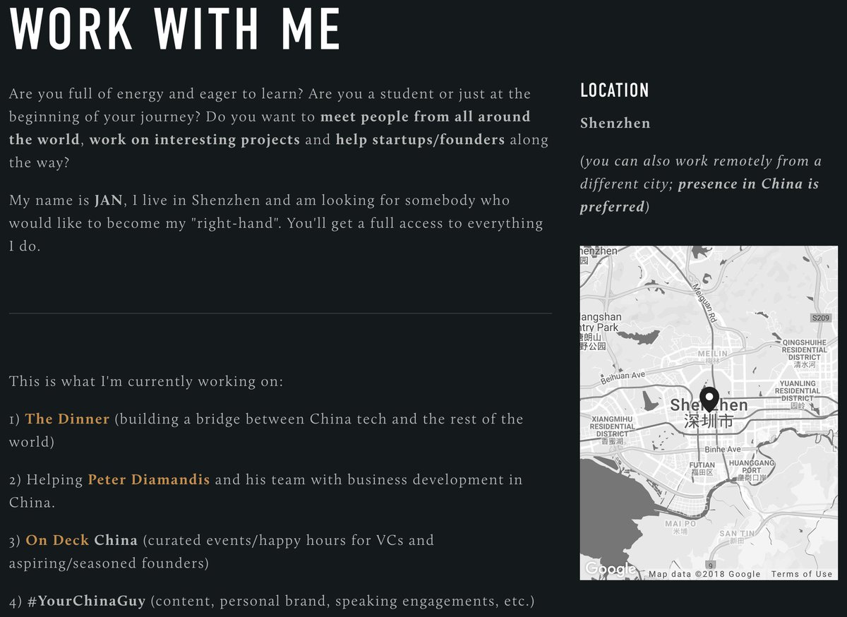 I just updated my website to showcase all the things I'm up to: jsmejkal.com

Do you know anybody who would like to work with me? Please tag them in the comments below or send them to jsmejkal.com/work-with-me 🙏

#yourchinaguy #internship