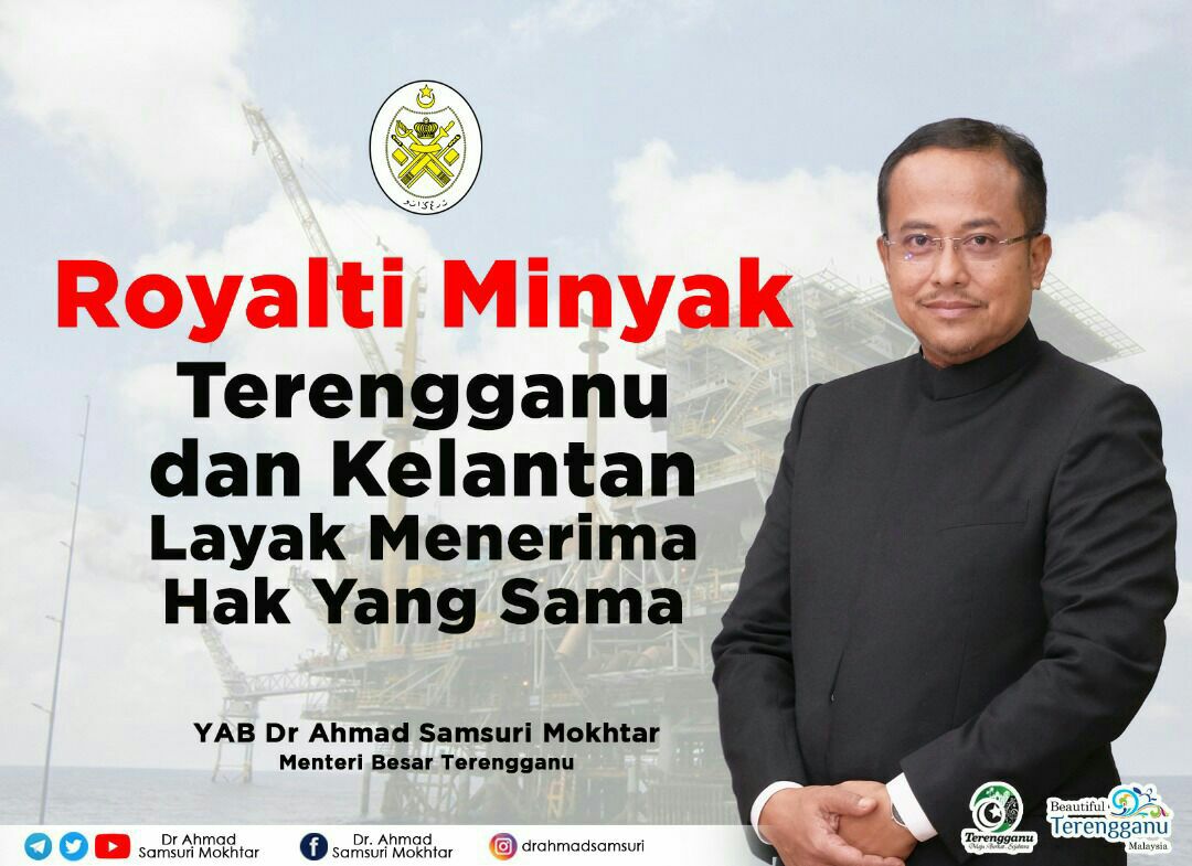 DrAhmadSamsuri's tweet image. Kenyataan Media Menteri Besar Terengganu

Royalti Minyak : Terengganu dan Kelantan Layak Menerima Hak Yang Sama

Saya telah diminta mengulas mengenai bunga diskriminasi oleh pimpinan utama DAP yang menjadi Menteri dalam kementerian berkaitan dalam Kerajaan Pakatan Harapan (PH),