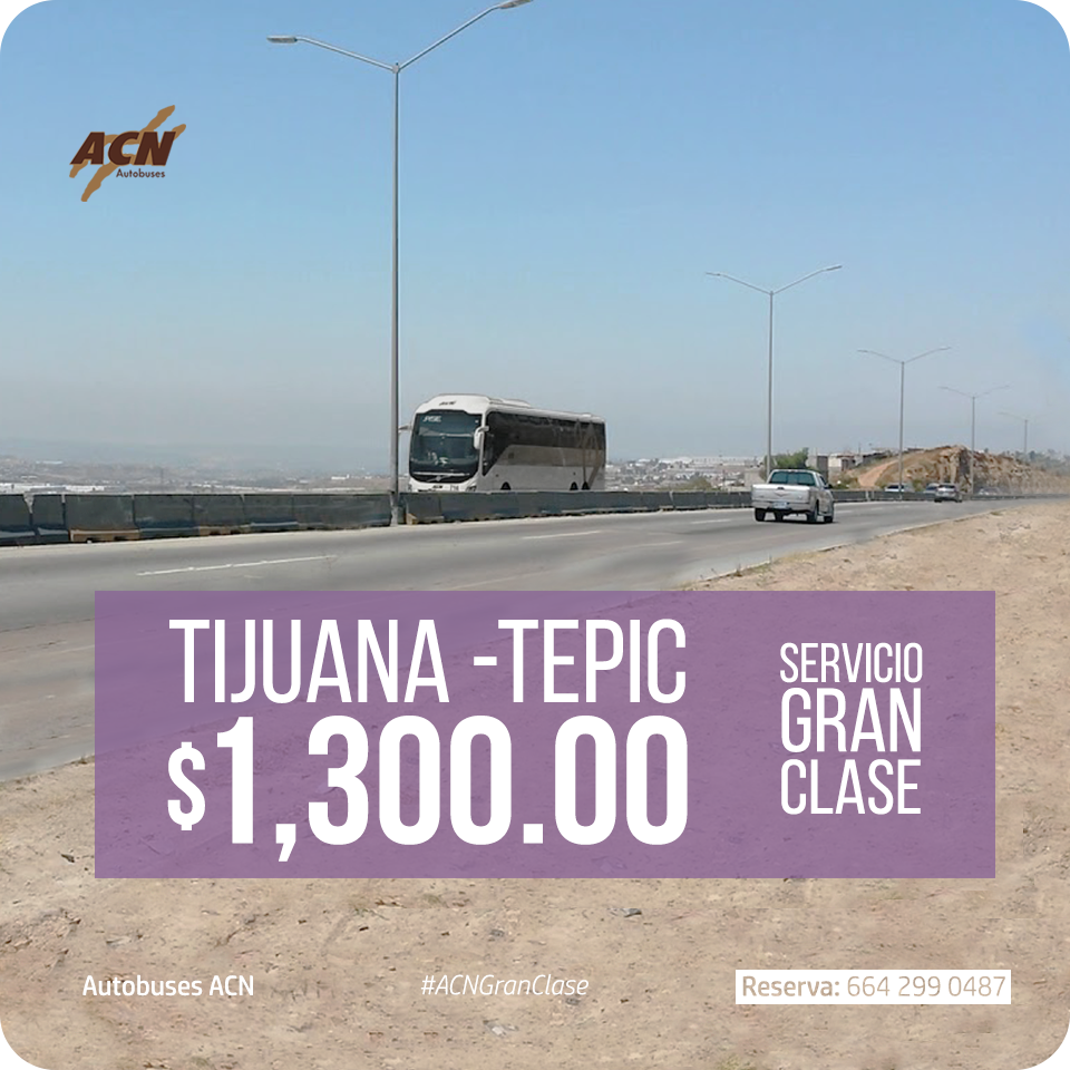 ACN_Autobuses's tweet photo. 😉 Viaja de Tijuana a Tepic por $1,300.00 servicio Gran Clase. 😏 #ACNAutobuses 😮

☎️ Reserva y Compra: 664 299 0487
💻 Web: https://t.co/Sr5cFLbkH0
📱Whatsapp 1: 694-101-1264 📲 https://t.co/Bf2ymWHDly
📱Whatsapp 2: 651-103-1821 📲 https://t.co/G1C0yUfpeU https://t.co/3kJnZODa5B