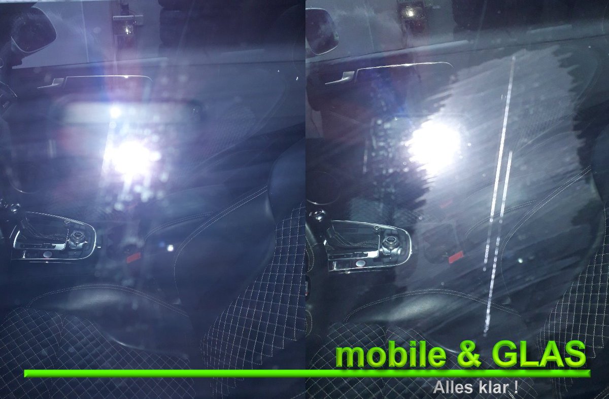 Schmutz in der Schachtabdeckung zerkratzte beim öffnen diese Seitenscheibe. Nach der #Glaskratzerentfernung war die Scheibe wieder optisch fehlerfrei.