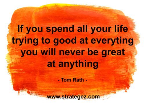 You can’t be good at everything😃