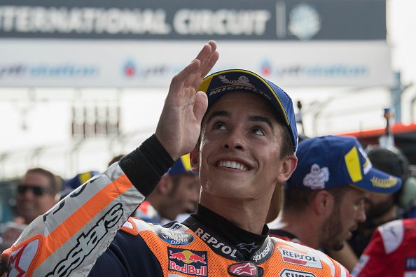 josemorgado's tweet photo. Marc Márquez, 25yo at MotoGP

2013: Champ
2014: Champ
2015: 3rd
2016: Champ
2017: Champ
2018: Champ.

Just *too* good.

[getty] https://t.co/tvT5A4QcDF