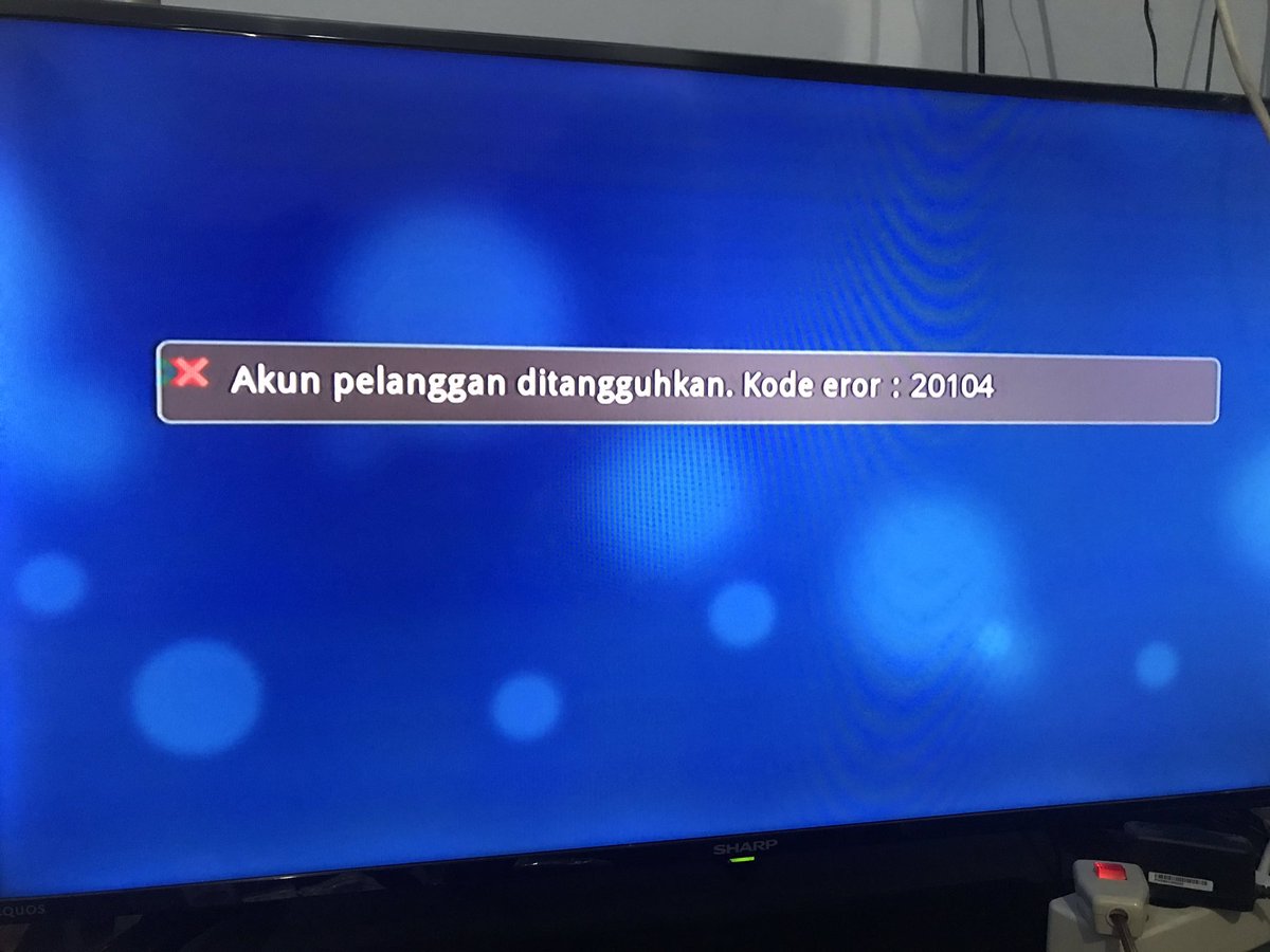 YulsamFirnanda's tweet photo. @TelkomCare Dan useetvnya derrapat kode eror 20104 https://t.co/7iObgGUWt4