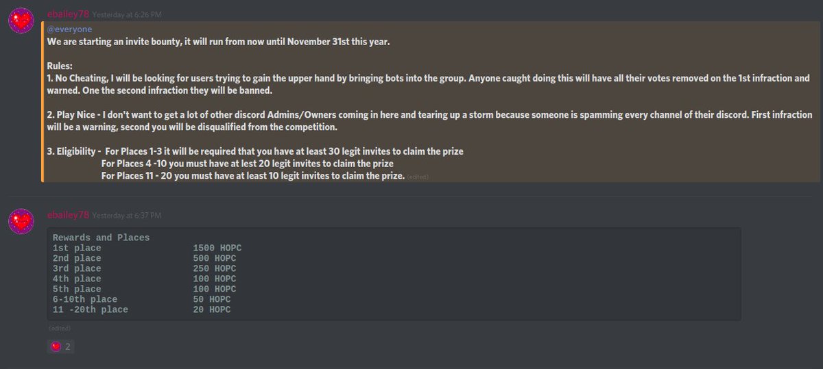 coin_hope's tweet photo. We have started an invite bounty in our discord channel, anyone is free to participate in it, check it out in our discord channel.
https://t.co/mIHpnxogf3 https://t.co/OICNSDmz70