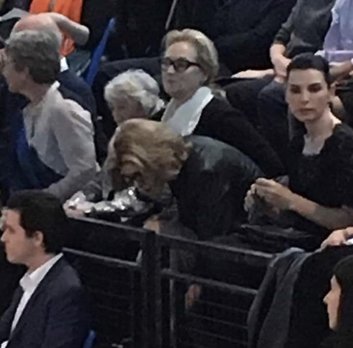 margsIover's tweet photo. Literally my three favourite people in one picture - Can I just say how much I love that Meryl Streep, Christine Baranski and Julianna Margulies casually hang out with each other it’s iconic https://t.co/qmQbfJeQmB