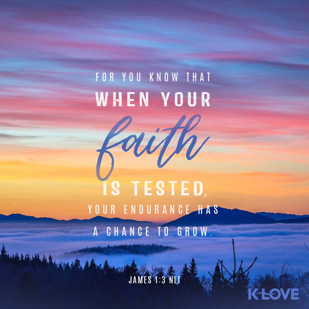 KLOVERadio's tweet photo. #VerseOfTheDay Tag someone that needs to hear this encouragement today! #Scripture #Endurance #ManyTrials https://t.co/i2K9t18gN5