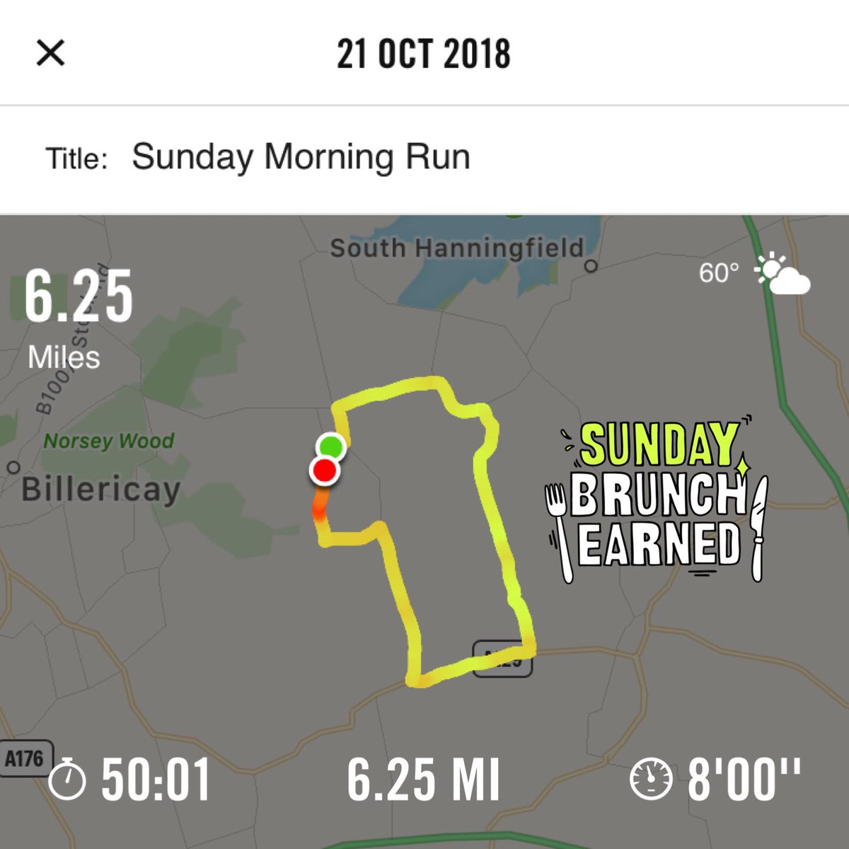 Alan_Maynard's tweet photo. Ran 6.25 miles with Nike⁠ Run Club #justdoit #sundaybrunchearned #ramsdenrunners https://t.co/CZTeppR1Vp