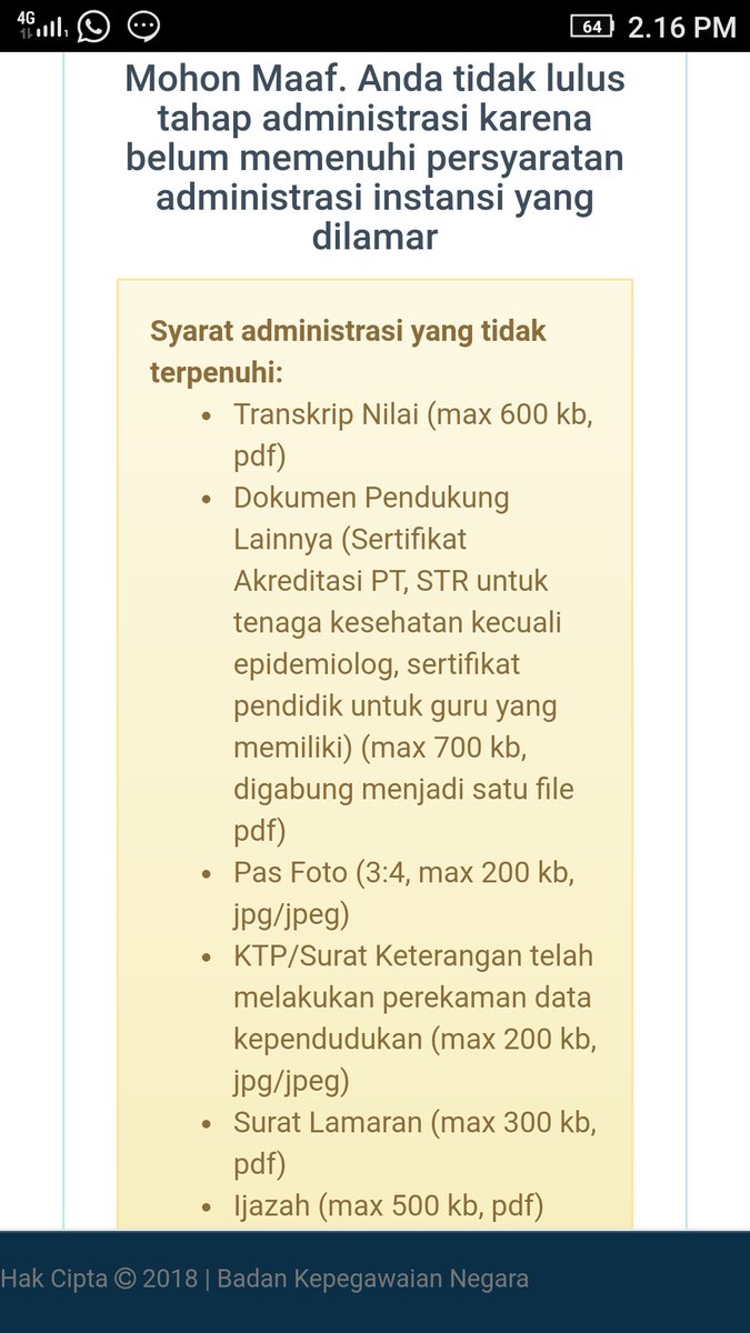 ocky_93's tweet photo. @BKNgoid dear admin BKN mohon saya d kasih tau letak salah saya dmn, saya merasa sdh upload semua berkas tp jd seperti ini (terlampir) https://t.co/PPl0L5UEBd