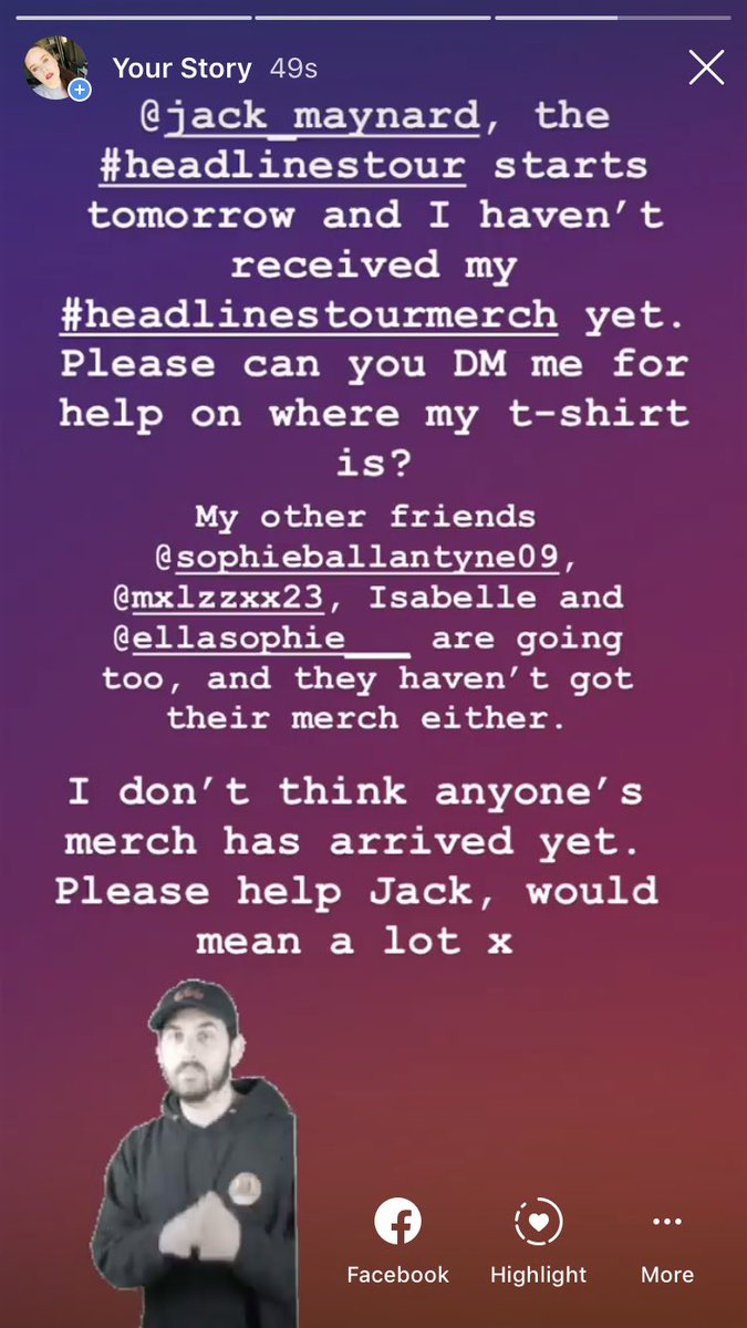 LillieLBennett's tweet photo. @Jack_Maynard23 #headlinestour #headlinestourmerch #glasgow #manchester #birmingham #london #livenation x https://t.co/gFmBYM6Trp