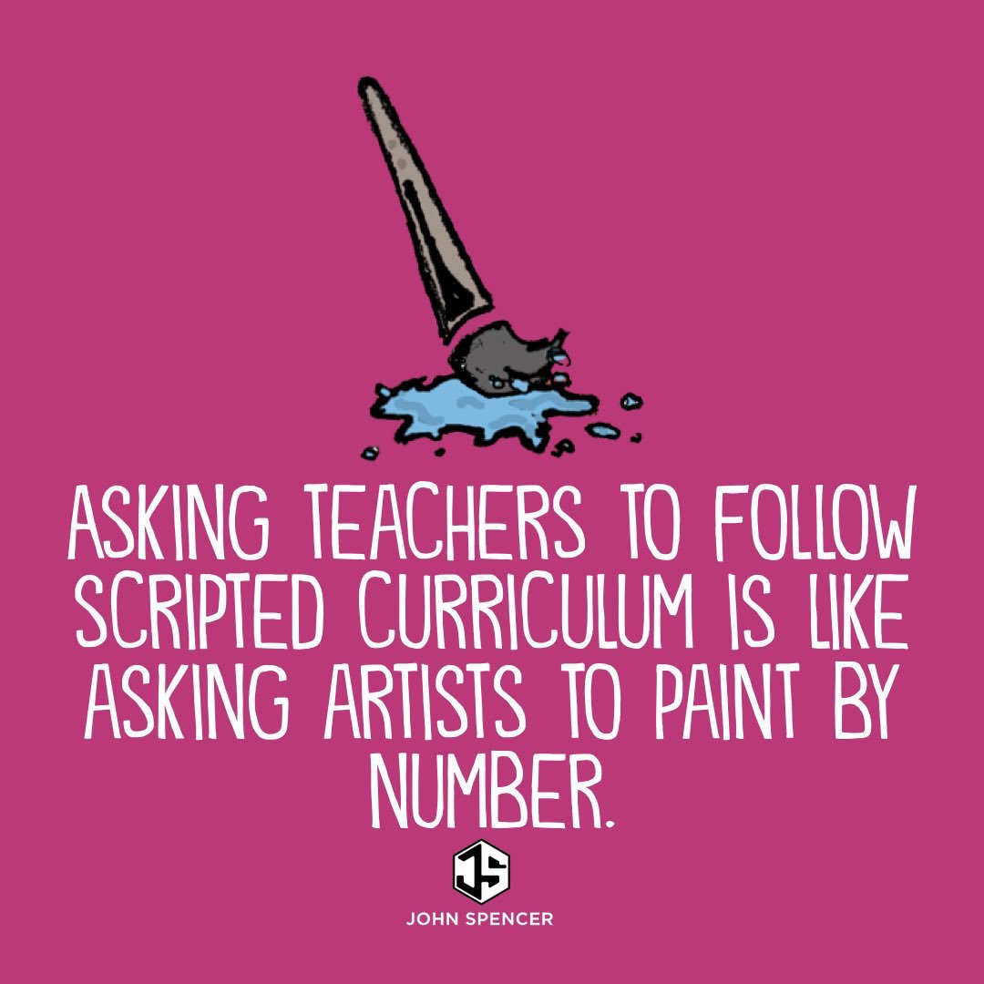 Asking teachers to follow commercially produced maths programs is also like asking artists to paint by numbers
#empowerteachers #investinpeoplenotprograms 
#mathschat #mathsPD #teacherknowlege #mathseducation