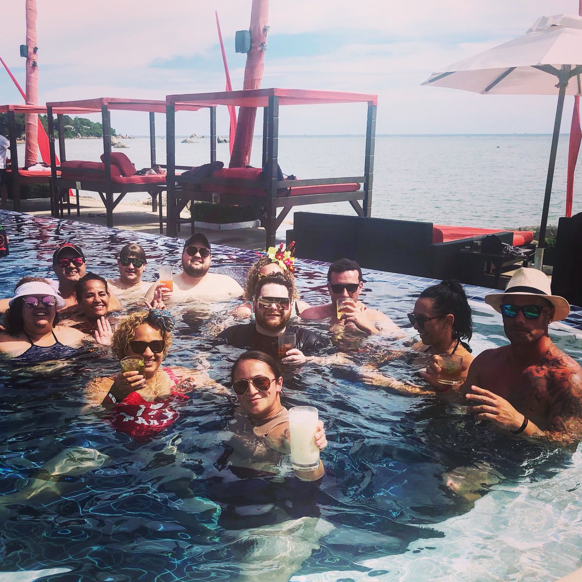 BeachRepublic's tweet photo. Sunday sessions rocking #beachrepublic #chilldifferent #theultimatesundaybrunch #partytime #party #poolparty #sundaysessions #kohsamui #thailand https://t.co/ACY82vQ0G7