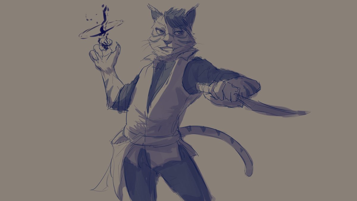 BaBarWolf's tweet photo. 魔法盜賊  貓 #獸人 #墨瑟 #Morcer #獣人 #貓 #老虎 https://t.co/iYOMRj9Q9L https://t.co/AzDRnfDWrT