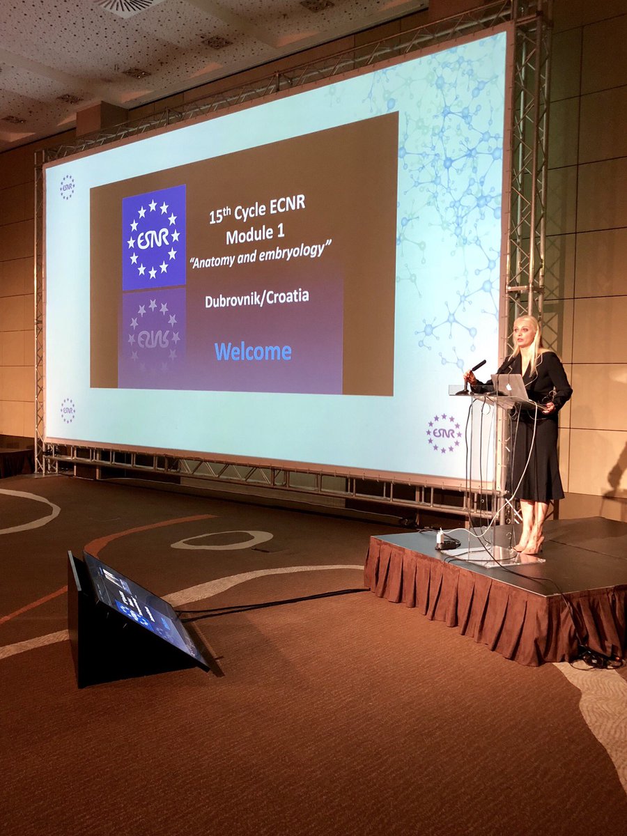 Course Directors Majda Thurnher &amp; Johan Van Goethem welcome our 350 participants to #ECNR15 We are ready to start!