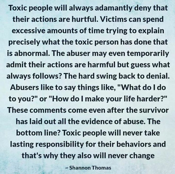 Light_Life_Love's tweet photo. When a toxic #narcissist refuses to take responsibility, they lay quite the burden on those around them. Since we can only change that which we control, all we can effectively do, is distance ourselves from such irresponsible people. https://t.co/PqNYCnzBCk