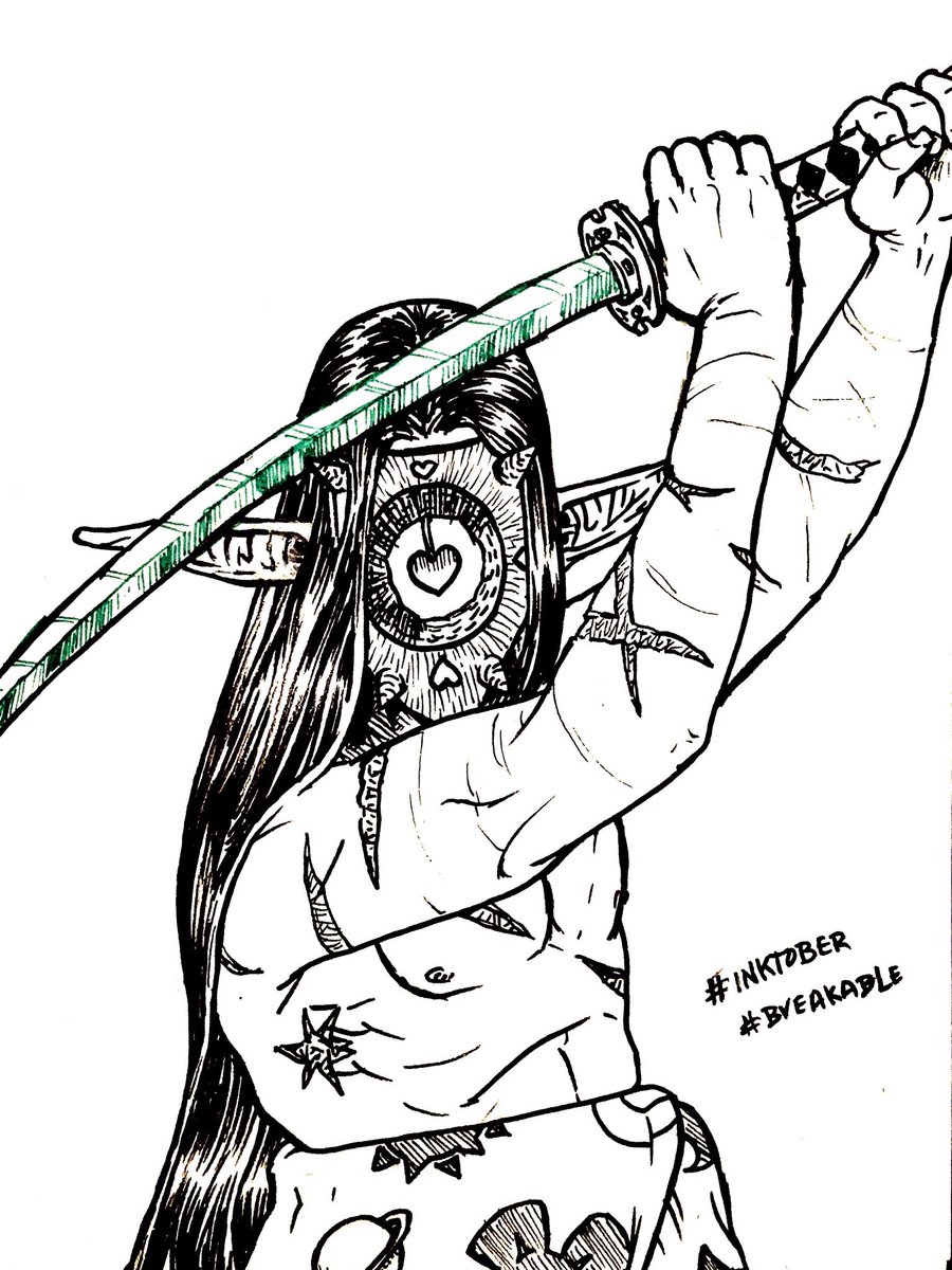 Yuoma's tweet photo. Caoryn’s sword is made out of jade, which I always thought was slightly tougher than glass but not by much. Apparently I was wrong. Pangaean Jade is different I guess
#inktober #breakable #caoryn #twelvedragons #jade #katana #sword #swordsman #drawing #longhair #straighthair https://t.co/by94J96S4I