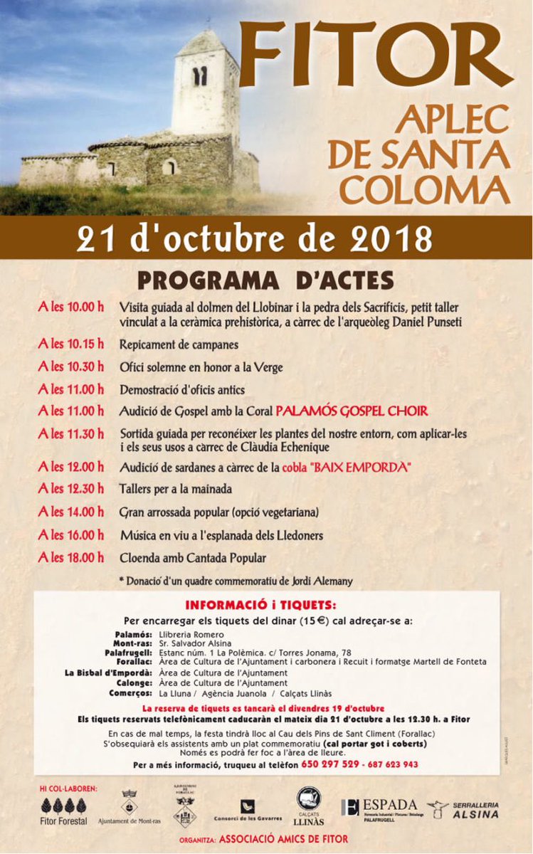 gavarres365's tweet photo. Avui Aplec de Santa Coloma de Fitor #agendagavarres #gavarres365  https://t.co/uSmf54C1Bf https://t.co/xM5aR8uzaG