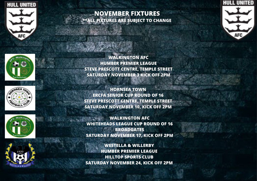 HullunitedAfc's tweet photo. What a month October has been in terms of results!
Three games and three wins sees us move into November, still involved in two cup competitions as well.
We have no fixture scheduled for October 27, so we can now focus on the games that lie ahead in November https://t.co/KHzuSVYNEb