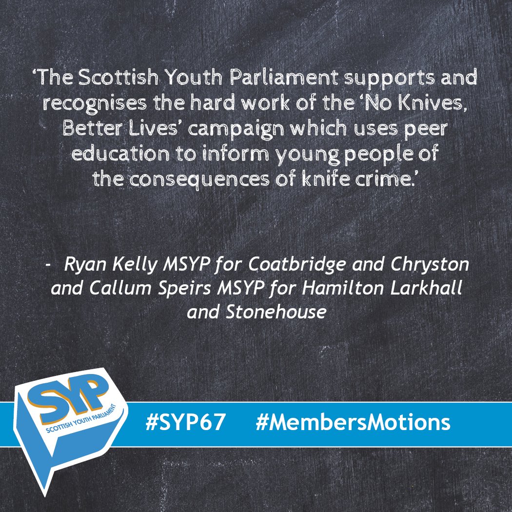OfficialSYP's tweet photo. .@callumspeirs6 presents his joint motion with @Ryan_KellyMSYP on the ‘No Knives, Better Lives’ campaign. #MembersMotion #SYP67 https://t.co/H9v3A0tmZB
