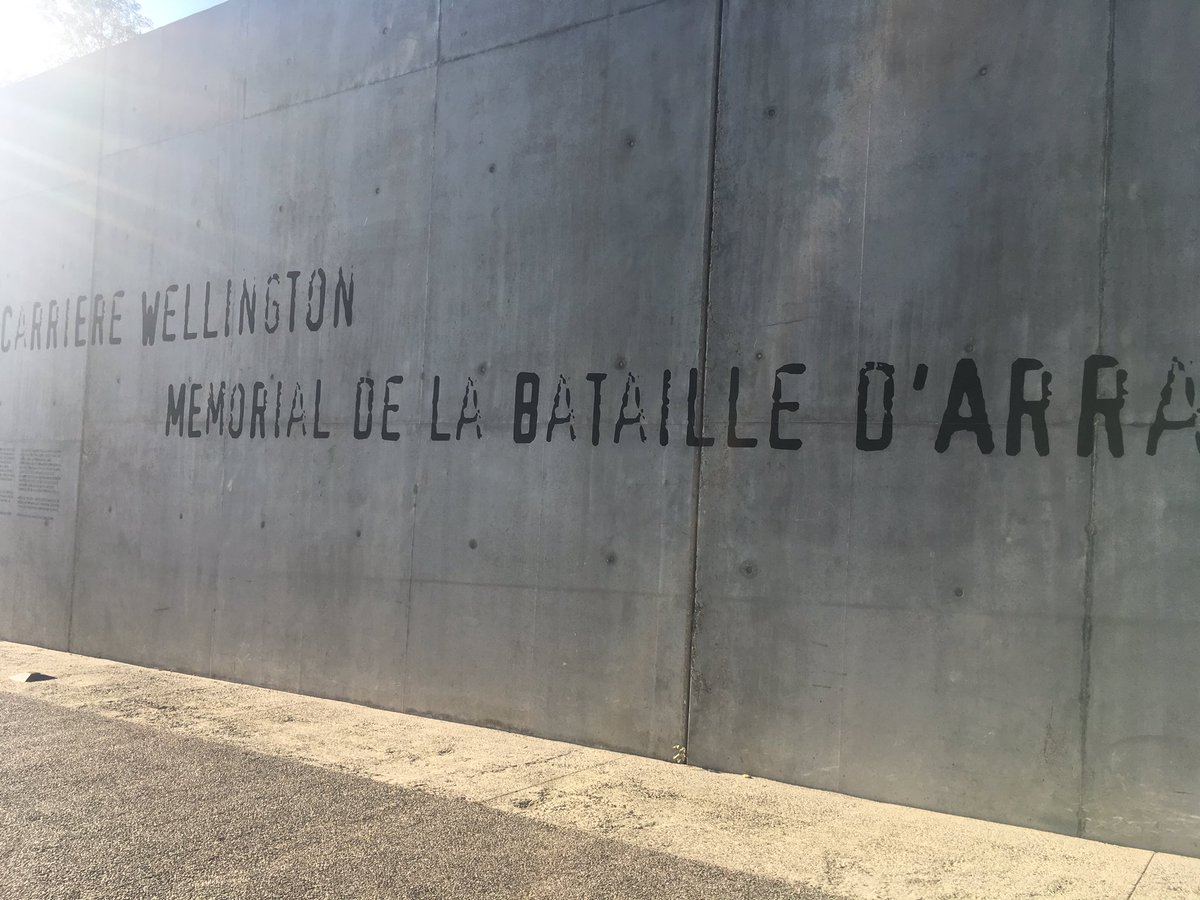 Bassingbournvc's tweet photo. #BVCBattlefields2018 Glorious morning! First stop - Carriere Wellington. WW1 underground hospital. @Bassingbournvc @Tomm1418 https://t.co/VSDtMqn7ol