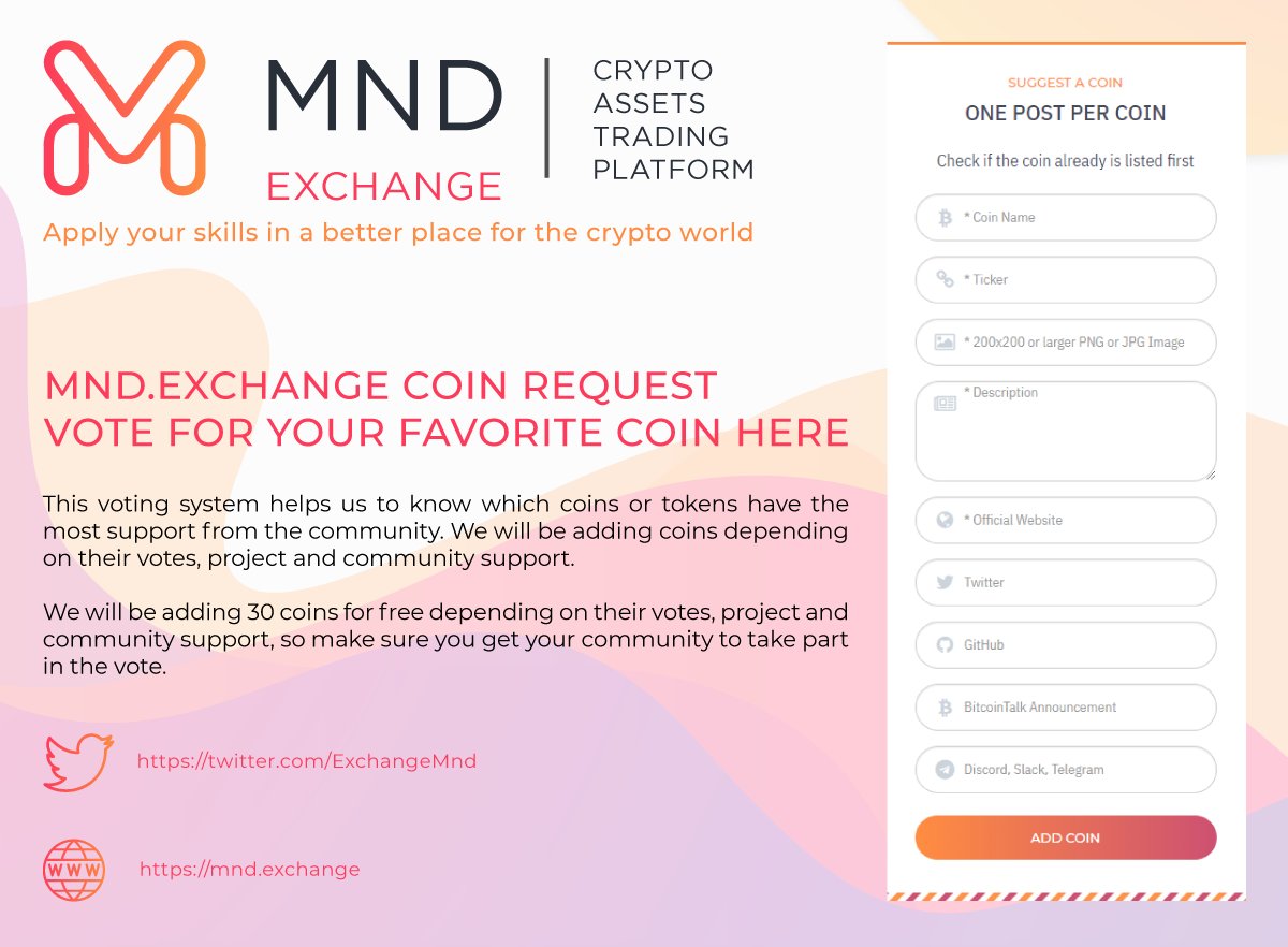 ExchangeMnd's tweet photo. We are looking for someone who can advertise our voting system https://t.co/6kCuvfpwVi across whole crypto coins discord servers an Bitcointalk Altcoin Announcement threads https://t.co/6zWXLiIS62 https://t.co/Ga0a6bTwMe