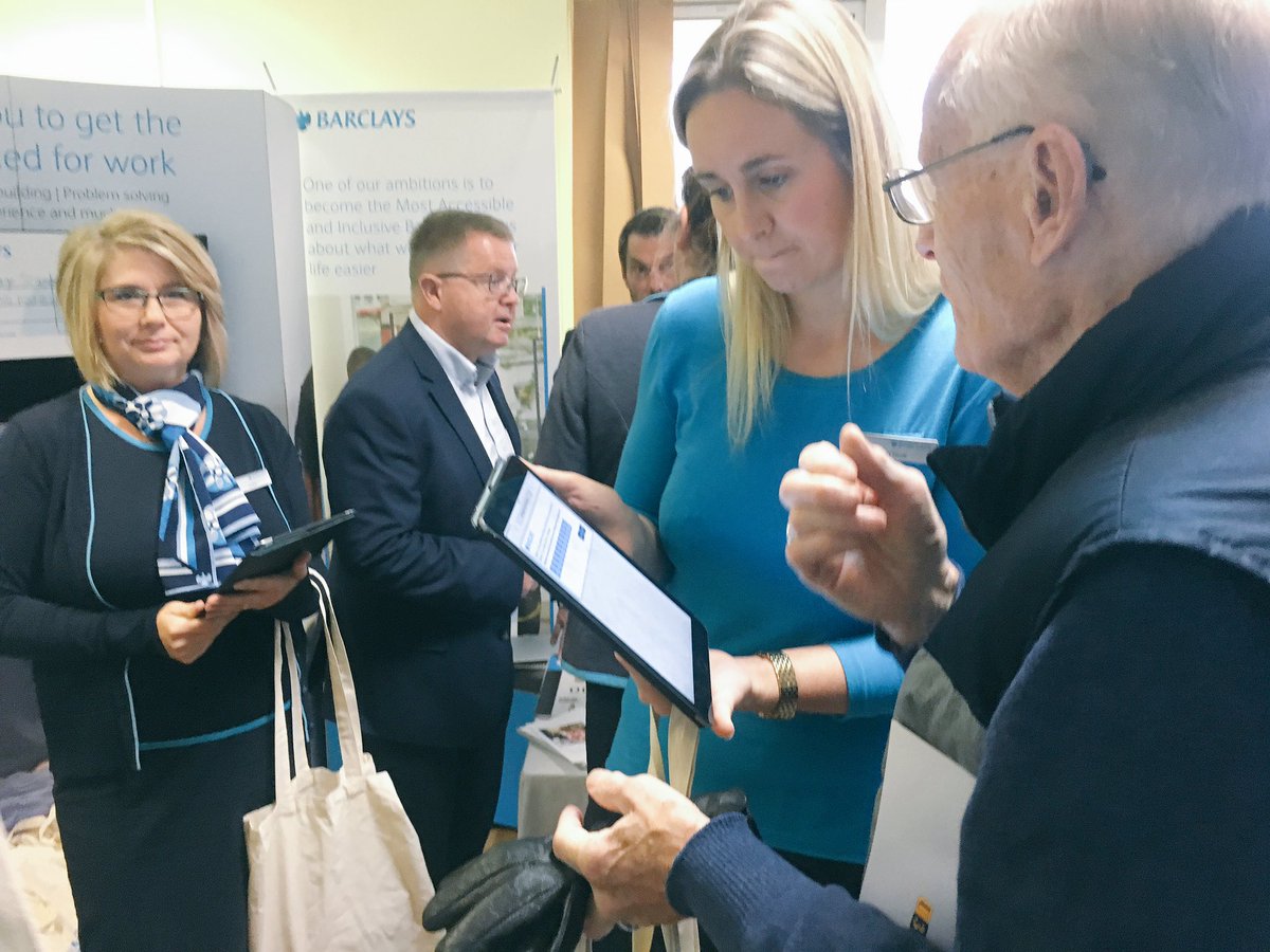 tammy_aurora's tweet photo. The @Barclays team had a great day at the @AgeWellTorbay festival asking consumers what they want from banks to help them through Later Life. Thanks to all who helped and visited us. https://t.co/p1kR8xh5WH