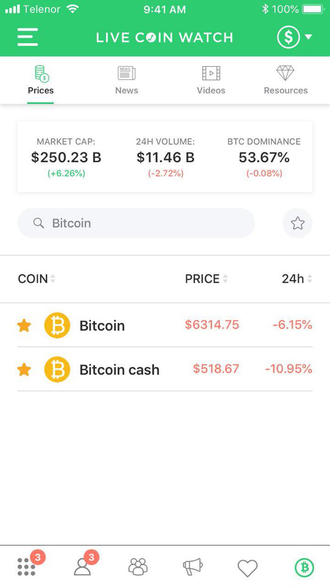 Little preview of the iOS crypto prices section powered by @livecoinwatch

Our beta testers are really enjoying the mobile app :)