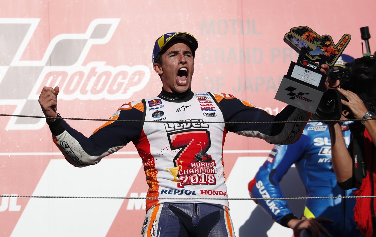 OlympoDeportivo's tweet photo. CRÓNICA 📄 | Márquez alcanza el 'nivel 7' 👉https://t.co/KMenHyPCZh   #JapaneseGP https://t.co/BowlzcL4a4