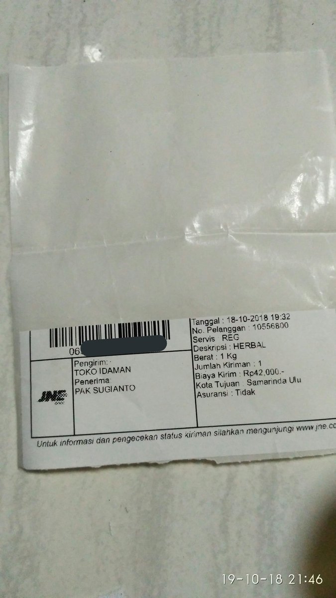 resitokoidaman's tweet photo. Pengiriman TOKO IDAMAN Via Paket JNE ke KOTA SAMARINDA ULU.
(Bisa Dicek Keasliannya)
__________________________________
nama pengirim &amp; nomer WA/hape
__________________________________
WA : 085826254933 / 087877884338
Hp : 085801777819 / 087877884338 https://t.co/Ppw9ZPJlme