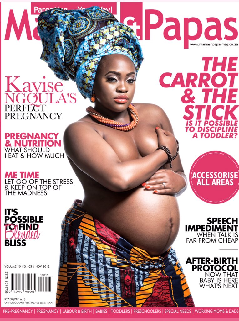 KayiseNgqula's tweet photo. “This was indeed my PERFECT pregnancy” he is the most beautiful human being I’ve ever seen! My son is here.... 🙌🏾❤️🙏
The issue goes on sale as of tomorrow 22 October 2018, do make sure you grab a copy & read all about my journey! #MommaKay #KayisexMamasnPapas https://t.co/C6KzxPBXRD
