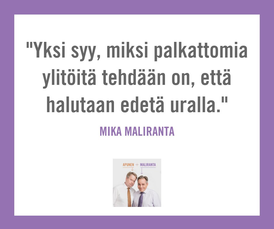Maaninkavaara's tweet photo. Kuuntelumuistutus netissä liikkujille! Oletko kuunnellut jo uusimman Apunen/Maliranta-podcastin? Aiheena työ ja johtaminen
Linkistä kuulolle:
https://t.co/OTi6tKt9fT
#työ #johtaminen #apunen #maliranta #podcast #kuuntelusuositus #kuunteluvinkki
.@EVA_fi @Maliranta @MattiApunen https://t.co/8b9gliHUym