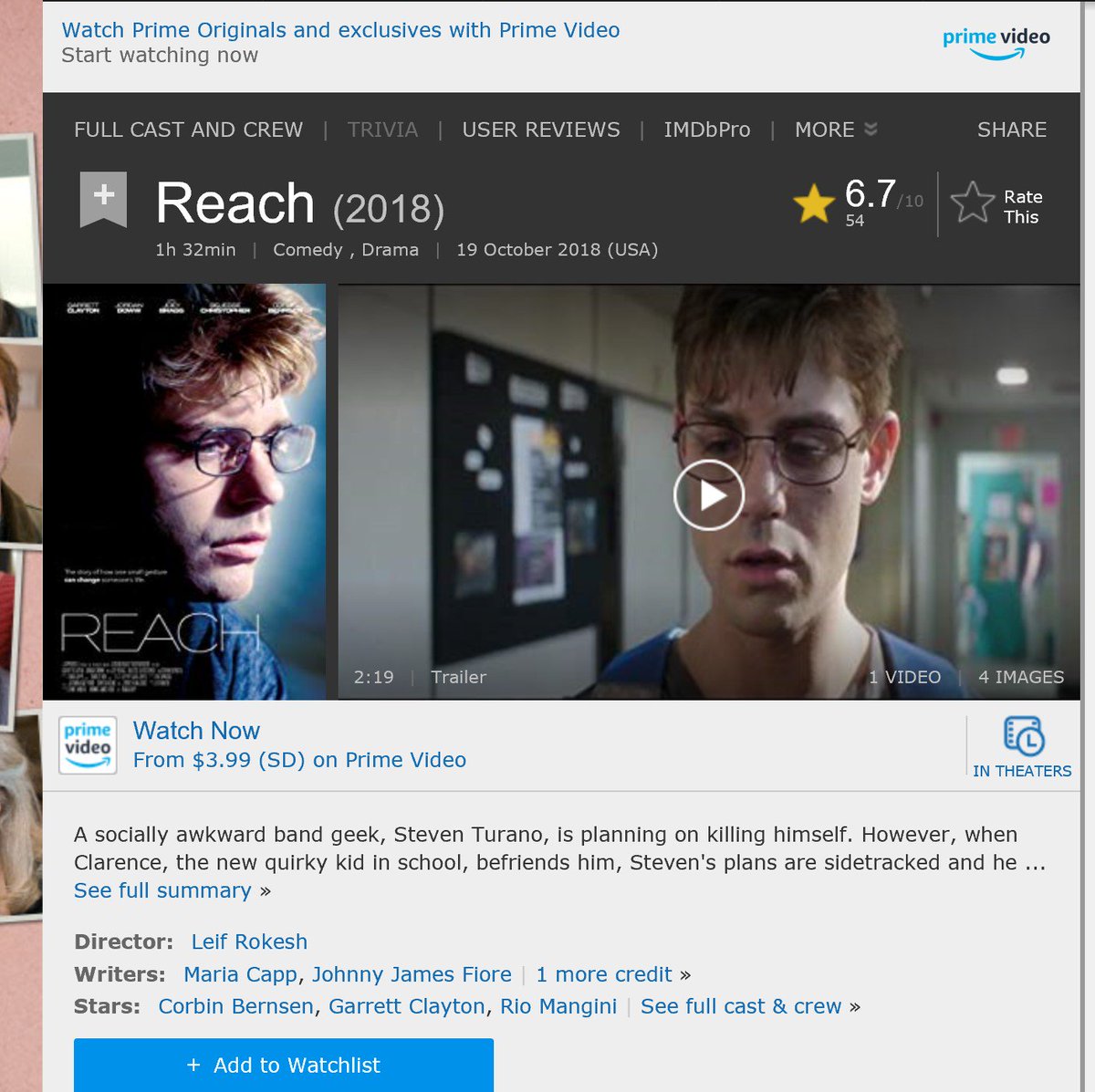 ebiographer's tweet photo. REACH - A Terrific Way to Start or Continue a Discussion with Teenagers about Bullying, Suicide and the Power of Friendship

Showing at Island 16 (Holtsville) on Tuesday, October 22 at 5 PM
A very powerful movie addressing many issues facing teenagers today. https://t.co/jQtMxE0XIn