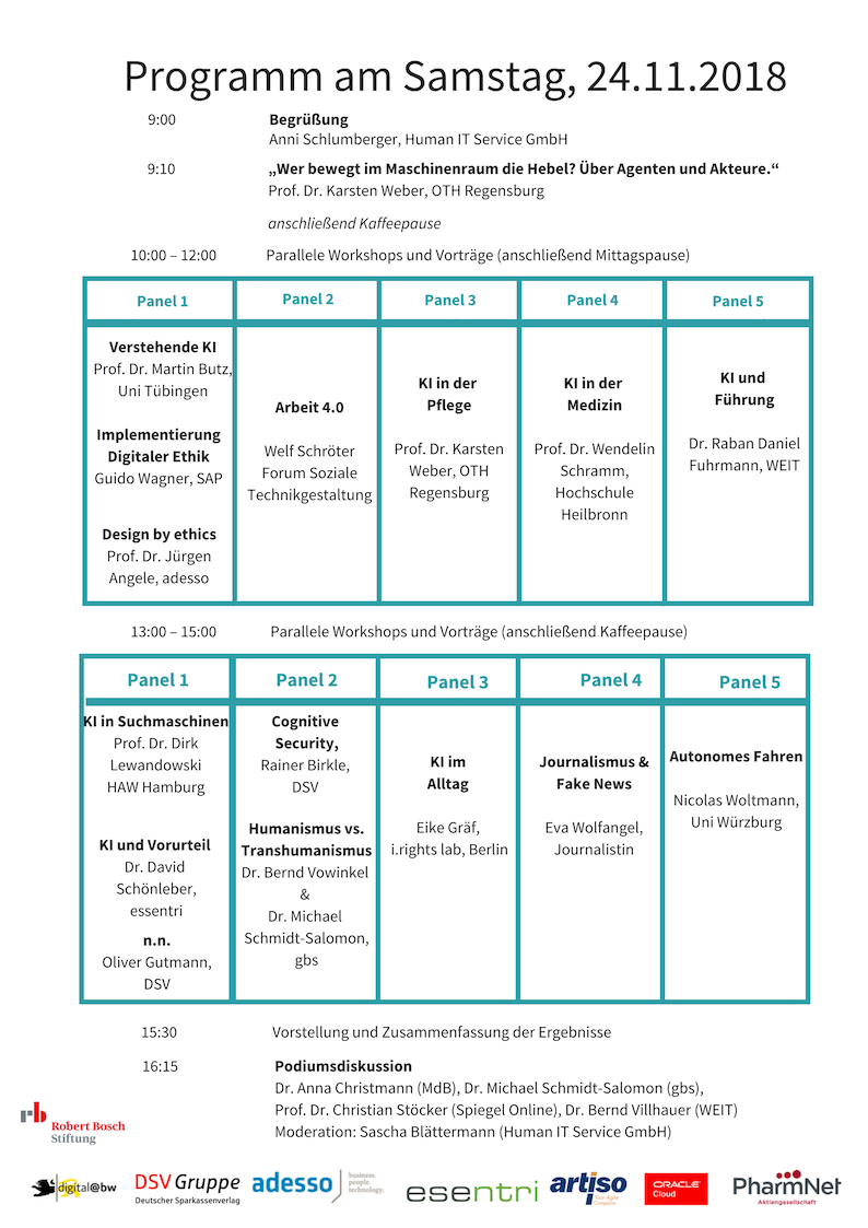 Was soll KI können/dürfen? Wir freuen uns auf viele spannende Impulse und hochkarätige Referenten beim Stuttgarter Zukunftssymposium "Ethik und KI" am 23./24.11.18. Jetzt anmelden unter stuttgarter-zukunftssymposium.de/anmelden
@BoschStiftung @digi_human