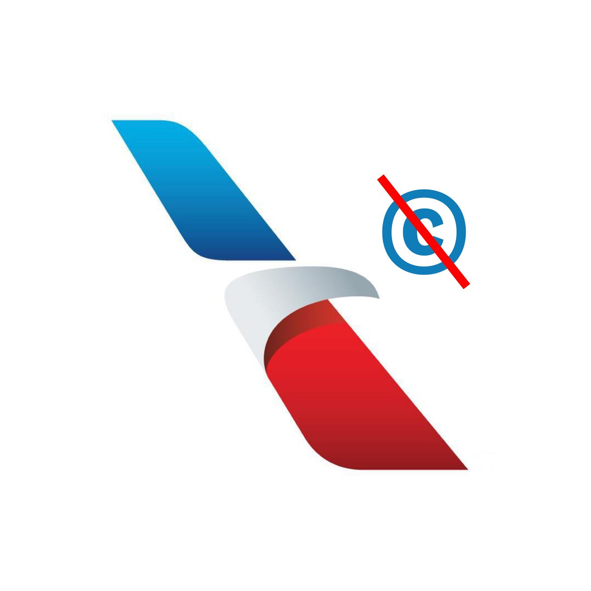 johnsonbanks's tweet photo. For the 3rd time, the US Copyright Office has refused copyright to American Airlines for its symbol, saying its "elongated rectangle" has an "exceedingly common" palette of red, white and blue and lacks sufficient "original and creative" authorship. Whoops #PictureTheNews https://t.co/VfGNMiIrlN
