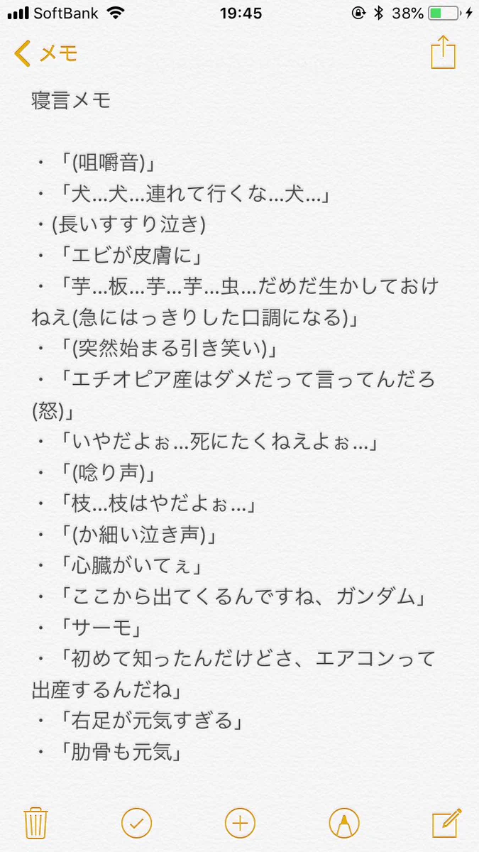 どういうことだよwwww寝言録音の書き起こしがおもしろいｗｗｗｗ