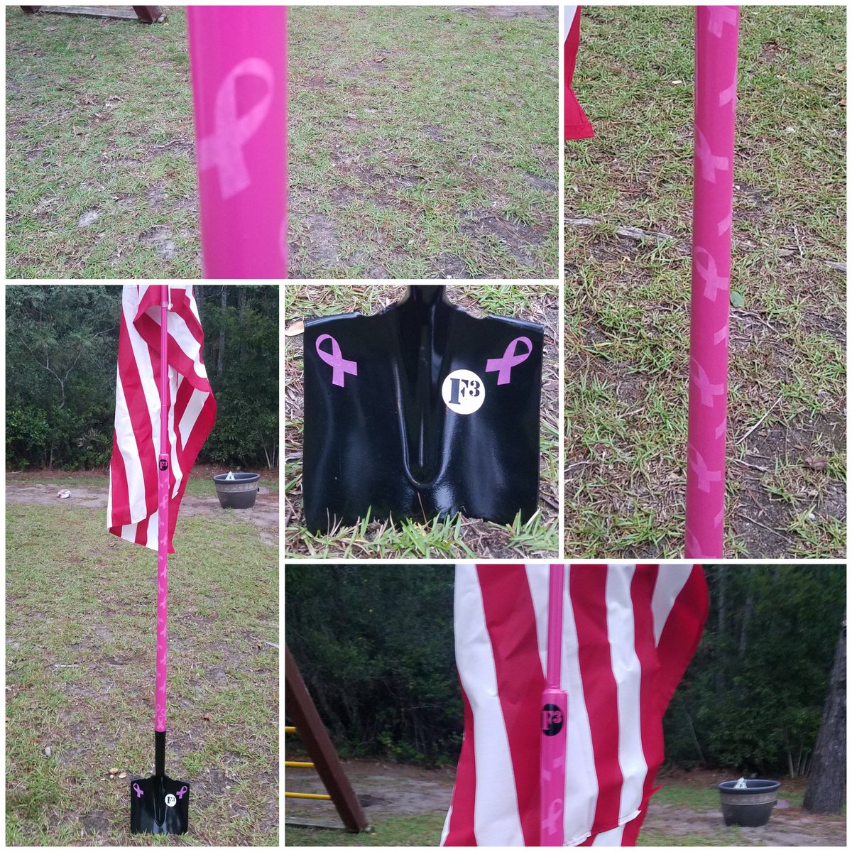 Honored to deliver this special #ShovelFlag to <a href="/GBR4000/">Grant Reynolds</a>'s mom as we ruck 13.1 miles beside her this morning 

#BreastCancerAwareness

<a href="/F3GrandStrand/">F3GrandStrand</a>
<a href="/F3Nation/">F3</a> <a href="/F3NationRuck/">F3 Nation Rucking</a>
<a href="/RuckCancer/">Ruck Off Cancer</a> <a href="/F3ShovelFlag/">F3 Shovel Flag</a> <a href="/F3ShovelMakers/">F3ShovelMakers</a> <a href="/RuckershipNet/">TRN Official</a> <a href="/F3Raider/">Aaron C</a> <a href="/RAINESMPT/">B Raines (F3-TREADMILL)</a>