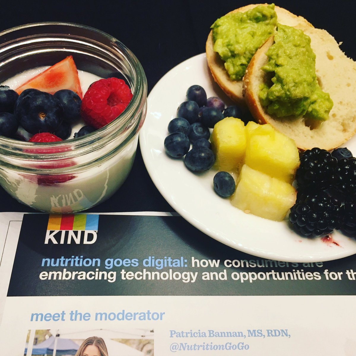 Up bright and early for a breakfast sponsored by Kind snacks. Yummy!