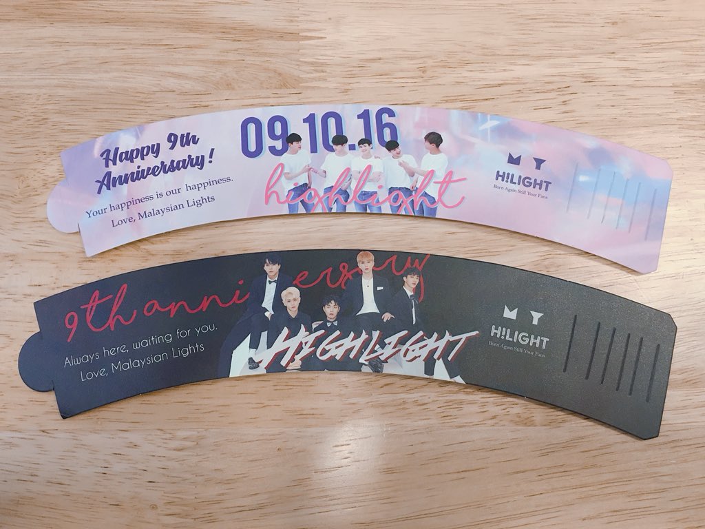 junxuann's tweet photo. got my highlight’s 9th anniversary cup sleeves by @MYHiLight at the heetea store in johor. love them so much, they are so pretty. thank you for doing it here too :”D❤️
#MYHiLI9HT
#ThePastInThePresent https://t.co/AisBW2vYKR