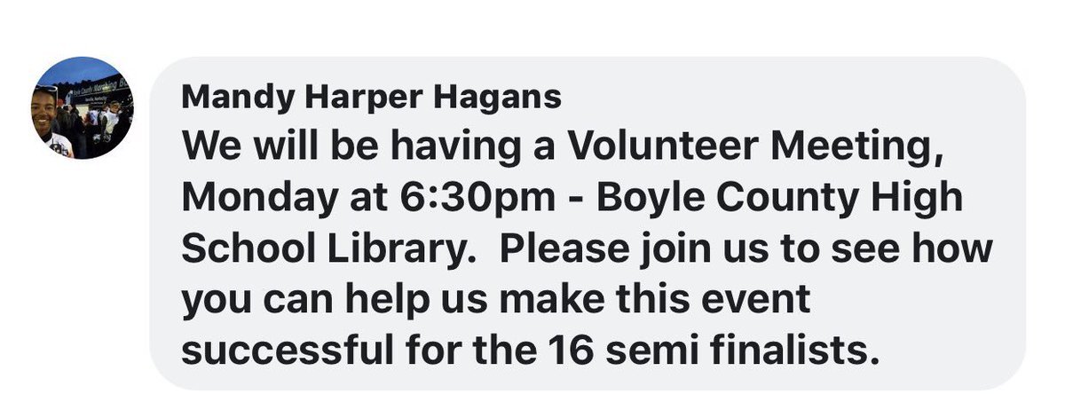 Upfront from Mandy Harper Hagans re: KMEA 3A Semis