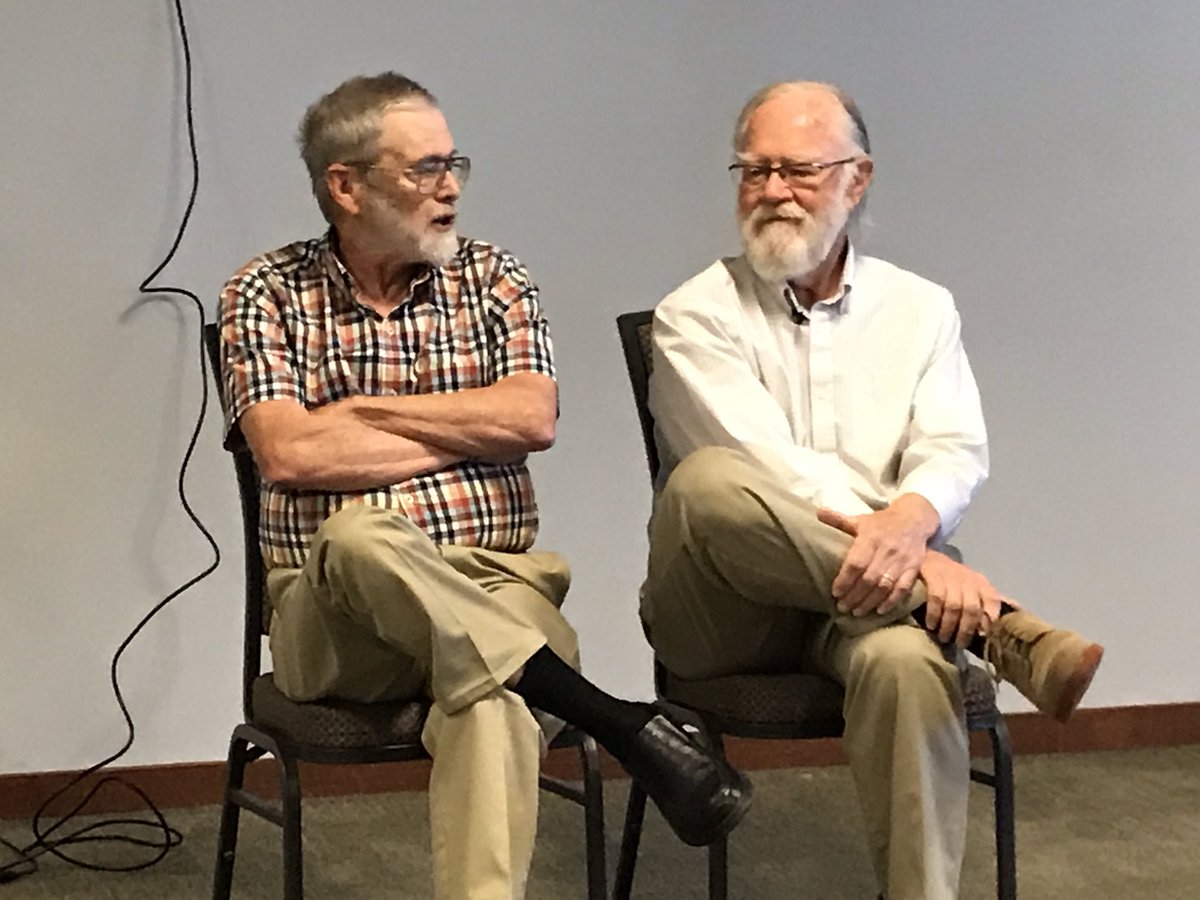 DrDKilpatrick's tweet photo. Roger Allaway, the former official Historian @soccerhof &amp; founding President of @USSoccerHistory, and Jack Huckel, the former Director of the Museum and Archive for the @soccerhof, talking about the formation of SASH &amp; its relationship with the Hall when in Oneonta. #SASH18 https://t.co/97Ne2NoNNb