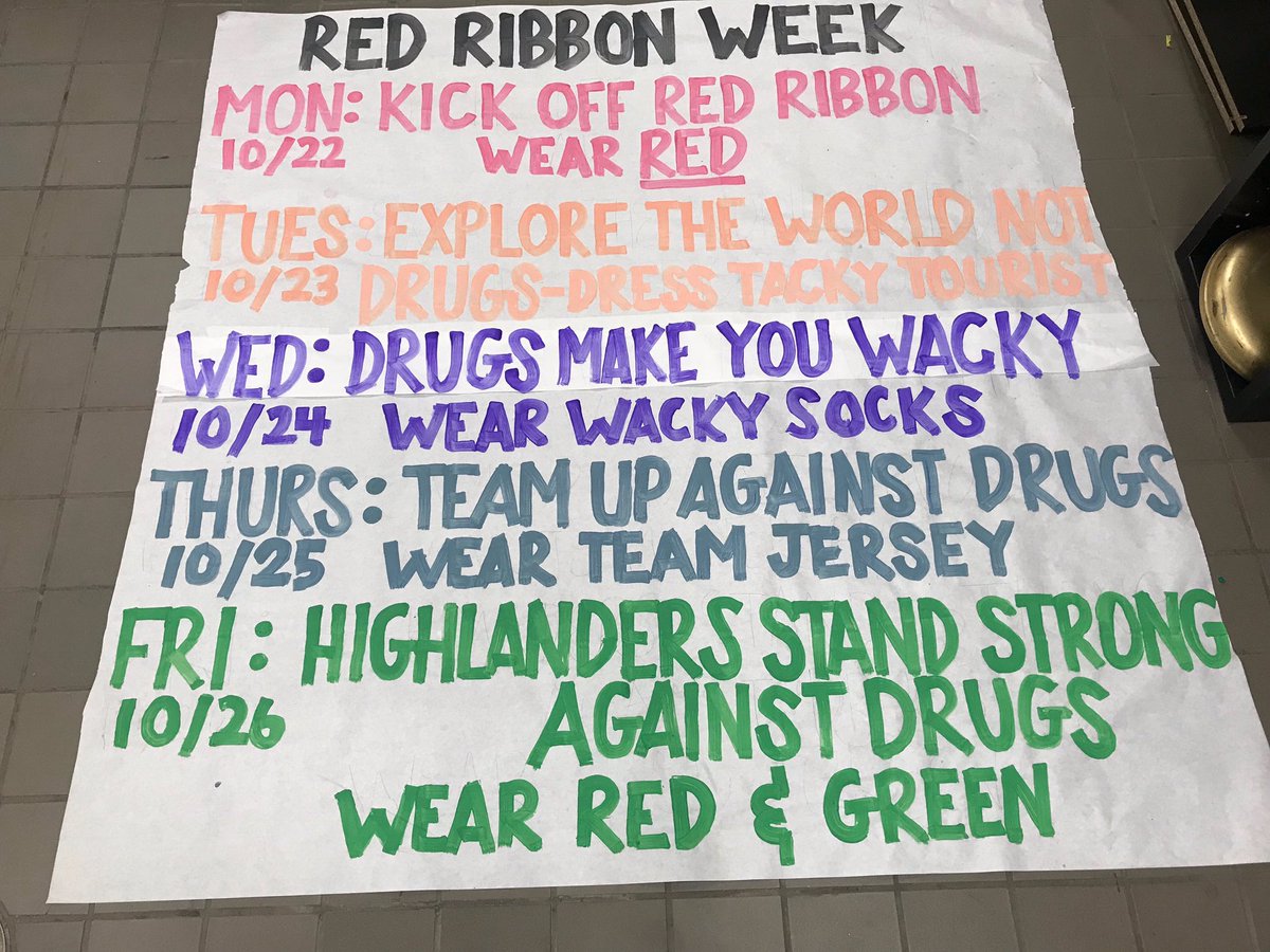 RED RIBBON WEEK DRESS UP DAYS!!
