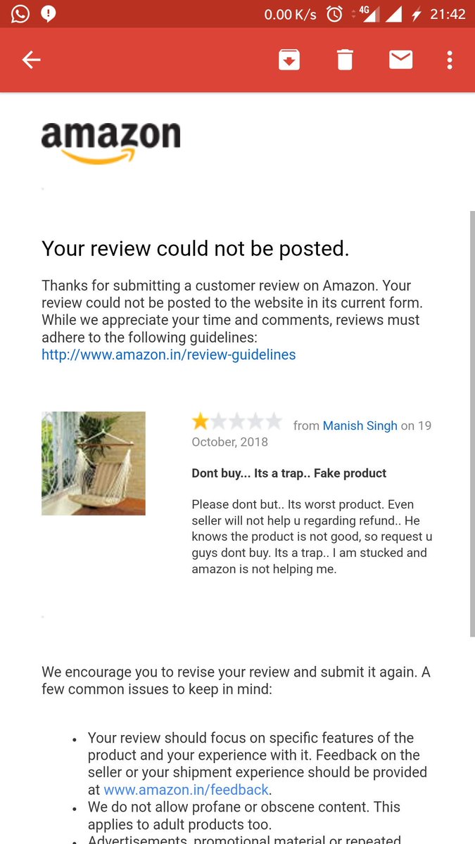ikshatri's tweet image. My refund is not processed yet.. U guys tell me reply on email but no response.. It has been more than 1 month but u r not refunding. R u guy want to refund me or not clearly say.. Otherwise i will consumer forum tomorrow @amazonnews #badamazon #fakeamazon #worstcustomerservice
