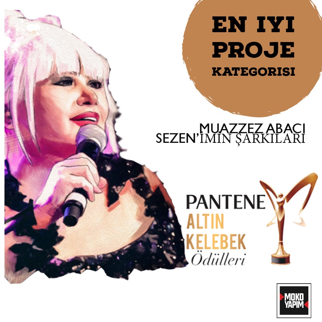 Yapımcılığını Moko Yapım’ın üstlendiği Muazzez Abacı ‘Sezen’imin şarkıları’ albümü #EnİyiProje kategorisinde ilk 10’da! Oy vermeyi unutma! goo.gl/vzUEjv  #pantenealtınkelebek #altınkelebek #MuazzezAbacı #SezenAksu