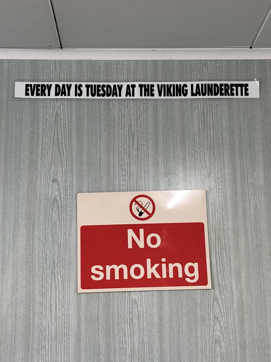 KeithSmith063's tweet image. If Monday was traditionally wash day what’s so special about Tuesday at the Viking Launderette? #randomsigns #locallaunderette