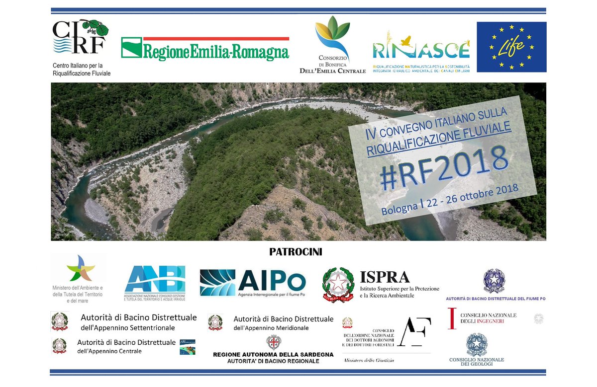 CIRFcommunity's tweet photo. #RF2018 tutto pronto per il IV convegno italiano sulla #RiqualificazioneFluviale: 5 giorni di eventi, 250 partecipanti, 40 relazioni e 30 poster, 1 corso di formazione, 1 seminario tematico, 1 workshop internazionale, 2 visite tecniche, 1 anno di preparazione e tanto entusiasmo! https://t.co/b8w9Rp4yvE